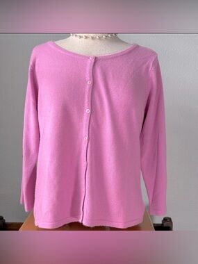 Vintage 90’s Forenza Orchid Pink Button Front Cardigan Sweater Size Large EUC